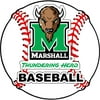 Marshall Thundering Herd 4-Inch Round Baseball Vinyl Decal Sticker