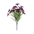 thumbnail image 2 of Cififendec Simulation Flowers Plastic Flowers Fake Silk Colorful Flower Bouquet Outdoor Autumn Decoration Realistic UV Outside Faux Plants for Garden Porch Home(Purple), 2 of 5