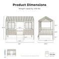 thumbnail image 4 of Furniture of America Little House Kids Metal Loft Bed with Guardrails, Gray, Twin, 4 of 12