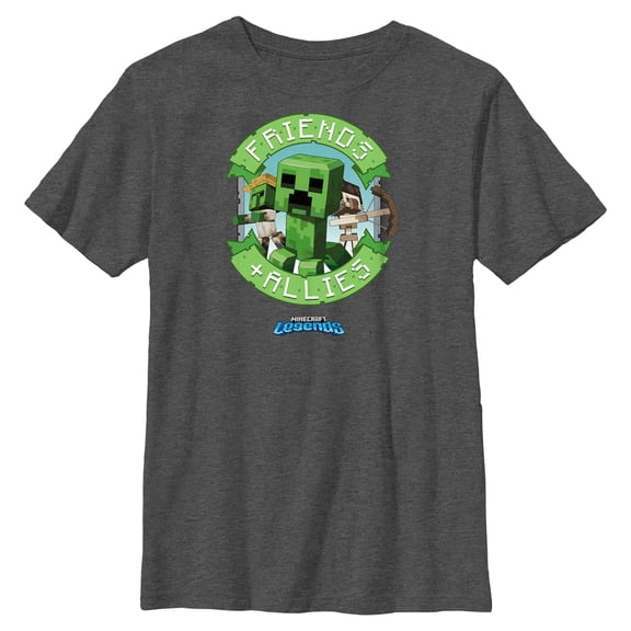 Boys Minecraft Friends and Allies Creeper T Shirt