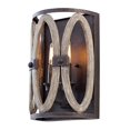 thumbnail image 2 of Kalco Belmont Two Light Wrought Iron Drift Wood Wall Sconce Rustic, 2 of 3