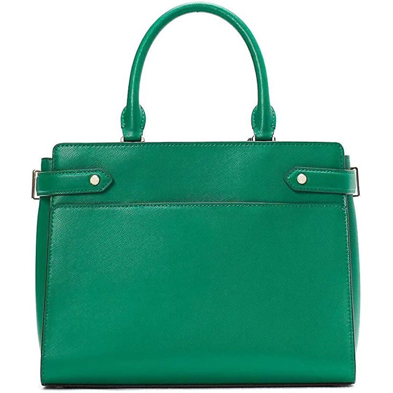 Kate Spade Staci Medium Satchel Leather Green Bean Saffiano Leather 