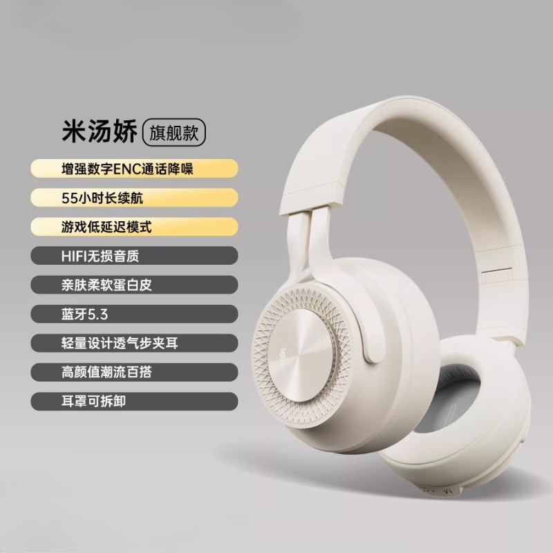 Fingertime Wireless Bluetooth Headphones for Sports & Gym, Over-Ear Headset with Microphone for Students, Fashion Noise Cancelling