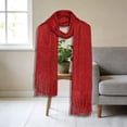 thumbnail image 3 of HAOTAGS Womens Metallic Shawl, Shimmer Evening Wrap for Formal Dress Glitter Party Shawl Red Size Free Size, 3 of 4
