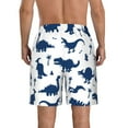 thumbnail image 3 of Naloa Cute Cartoon Dinosaurs Men's Beach Shorts, Surfing shorts, Swim trunks, Quick Dry Swim Trunks for Surfing Beach Fun - Medium, 3 of 9