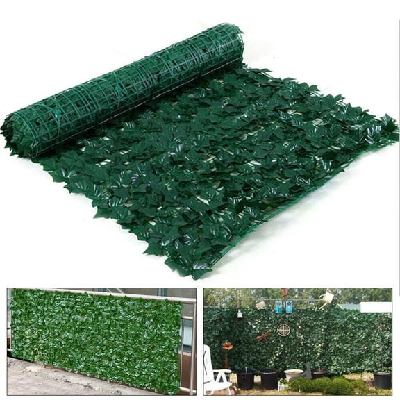 118 '' Artificial Faux Ivy Leaf Privacy Fence Screen Panel Wall Hedge Decorative 50*300cm
