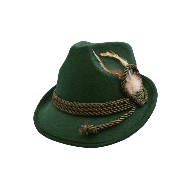 Green Wool Yodeler Alpine Fedora Hat with Pins Green Wool Yodeler Alpine Fedora Hat with Pins main image 4