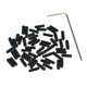 thumbnail image 1 of KAISH 50x US #4-40 x 5/16"" Tornillos hexagonales de ajuste de altura para sillín de puente de guitarra negro para Stratocaster/Telecaster, 1 of 4