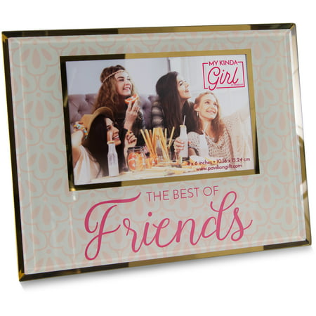 Pavilion - The Best Of Friends - Pink & Gold Decorative 4x6 Picture (Best Place To Print Professional Photos)