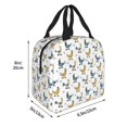 thumbnail image 2 of Yiaed Farm Roosters Print Insulated Lunch Bag Reusable Cute Tote Lunch Box, Leakproof Cooler Lunch Bags for Work Office Travel School Picnic, 2 of 5