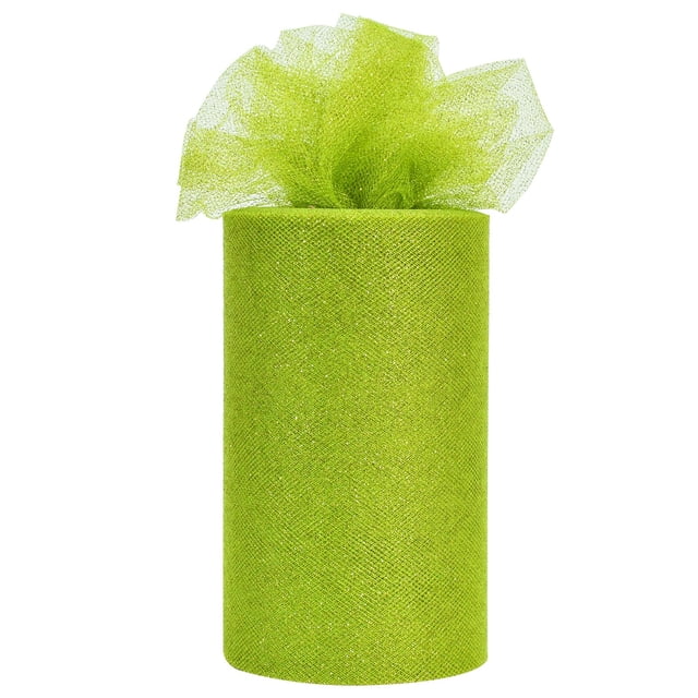 Rollo de Tul TONIFUL 15 cm x 46 m Cinta Verde con Brillo