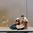 thumbnail image 4 of Figura de resina Sagrada Familia Natividad Figuras Decoración Arte Hogar Salvador tal como se describe, 4 of 8