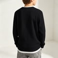 thumbnail image 3 of Grblisyd Boys' Crewneck Waffle Sweatshirts Kids Loose Long Sleeve Pullover Shirts Solid Drop Shoulder Soft Fashion Casual Streetwear, 3 of 3