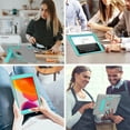 thumbnail image 4 of Dteck Case for iPad 9th Gen/8th Gen/7th Gen, iPad 10.2 Shockproof Kids Case 2021/2020/2019, Heavy Duty Hybrid Rugged 3 Layer Full Body Protection Case with Built-in Kickstand,Gray/Mint, 4 of 6