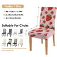 thumbnail image 6 of Sweet Strawberry Dining Chair Covers 4 Pack Charming Red Berry Design Washable Polyester Stretch Slipcovers Removable Seat Protector for Modern Dining Room, 6 of 7