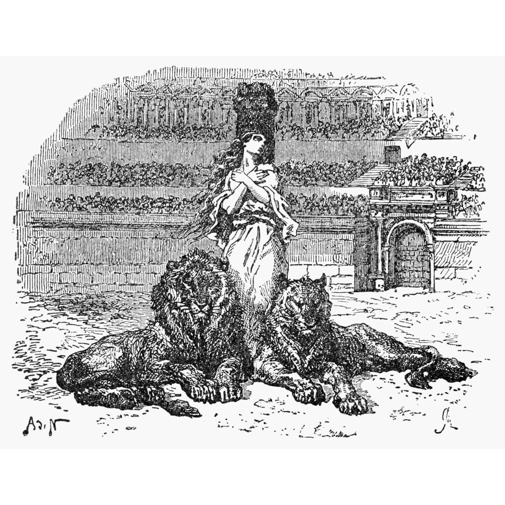 Christian Martyr Na Woman Christian Martyr Unharmed By Lions In A Roman ...