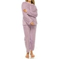 thumbnail image 3 of GTEYOIJN Women's Fleece Pajama Sets 2 Piece Outfits Long Sleeve Top Wide Leg Pants Lounge Matching Set 2026 Fall Winter Womens Pajama Sets Pajamas Comfortable Tops Sleep Pants Sleepwearï¼One Size), 3 of 6