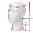 thumbnail image 2 of 11' Male Foam Wig Head Styrofoam, Mannequin Head Hat Glasses Display Holder Model, 2 of 7