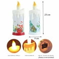 thumbnail image 2 of stanreset Christmas LED Candle Light Bright Workmanship Candle Lights Compact Flickering Bulb Battery Operated Realistic Flames Fake Candle Type 3, 2 of 9