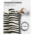 thumbnail image 6 of nqOlkjepod Outdoor Curtains for Patio Waterproof, Beige Black Stripe Outdoor Privacy Panels Grommet, Modern Abstract Art Lines Wave Blackout Outside Curtains for Porch/Cabana 54"x84", 2 Panels, 6 of 8