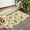 White Green Leaf, variant on Yellow Black Sunflower Pattern Door Rugs,Washable Non Slip Door Mats Indoor,Decorative Door Mats,Entry Mat Indoor for Entrance,Bedroom,Kitchen,Bathroom,17"x30"