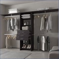 thumbnail image 4 of Closet Organizer System, Modular with Hanging Rods Shelves Drawers, 73.6"H x 118.1"W x 15.7"D | Wengue | Particle Board, 4 of 8