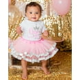 thumbnail image 2 of Luke and Lulu 1st First Birthday Outfit Baby Girl Tutu Dress Set - Pink and Silver Princess Crown Tiara Set for Baby Girls, 2 of 5