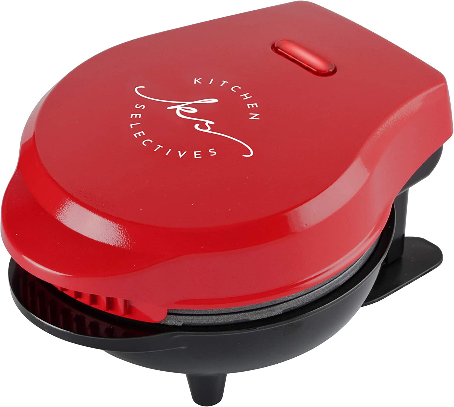 Kitchen Selectives Electric Mini Waffle Maker, Red