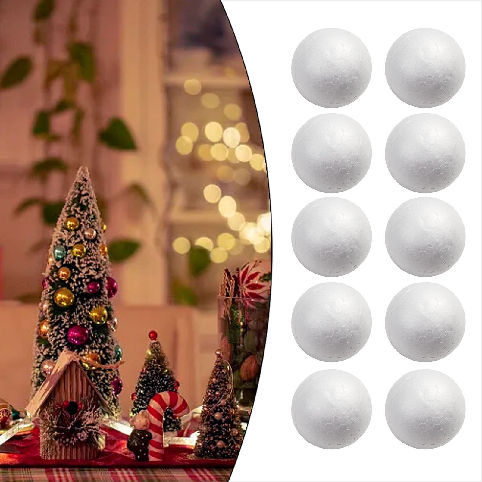 10pcs Wedding Decoration Modeling Craft Solid Polystyrene Foam Balls Round Spheres DIY Stuff Solid 2-10cm