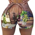 thumbnail image 2 of Fotbe Bottle Glass Red Wine Shorts Sin Costuras – Shorts Deportivos de Cintura Alta para Mujer, Elásticos para Gimnasio, Yoga, Running o Ciclismo-Large, 2 of 8