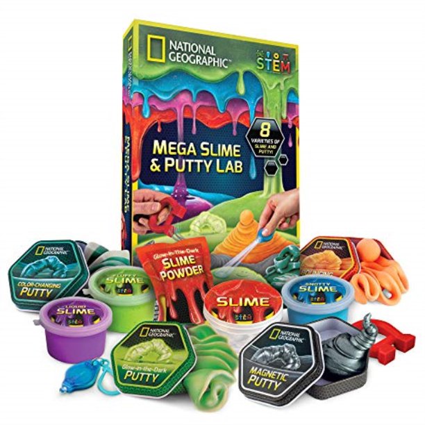national geographic mega slime kit & putty lab 4 types of amazing