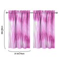 thumbnail image 4 of Watercolor Pink Oil Painting Kitchen Curtains - Vintage Tier Cafe Curtains for Bathroom Living RV Rod Pocket Window Drapes 36 Inch 2 Panels Set 28"x36" Window Treatment Tiers, 4 of 4