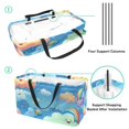 thumbnail image 4 of Cloud Large Foldable Oxford Cloth Storage Bin Cube Organizer with Grocery and Picnic Baskets, 4 of 7