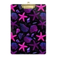 thumbnail image 6 of ALAZA Plastic Clipboard A4 Letter Size Decorative Clipboards for Students Women Men 9" x 12.5" Starfish Shells Purple, 6 of 6