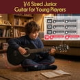 thumbnail image 2 of Pyle 30" Beginner Acoustic Guitar Kit – 6-String Classical Travel Guitar for Kids & Adults with Strap, Strings, Picks, Pitch Pipe & Gig Bag, Handcrafted Wood, 2 of 5