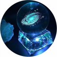 thumbnail image 5 of Boule de cristal galaxie - Boules de verre veilleuse chambre bb avec pied de lampe LED, Clair 80mm Sphre de verre Eclairage Galaxy cadeau enfant, 5 of 5