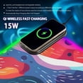 thumbnail image 2 of Wireless Charging Mouse Pad Large RGB Gaming Desk Mat 13 Light Modes Mousepad 35.4x15.7 Abstract Hand Drawn Doodle, 2 of 6