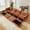 Orange, variant on Newest U Shape 4 Seater Deep Seat Sofa Couch, Ottomans,4-Seat Sofa, 2 Movable Ottomans,Oversized Modular Sectional Sofa, 6 Seats, Storage Pull out Drawer Under Each Seat,Chenille Wheat
