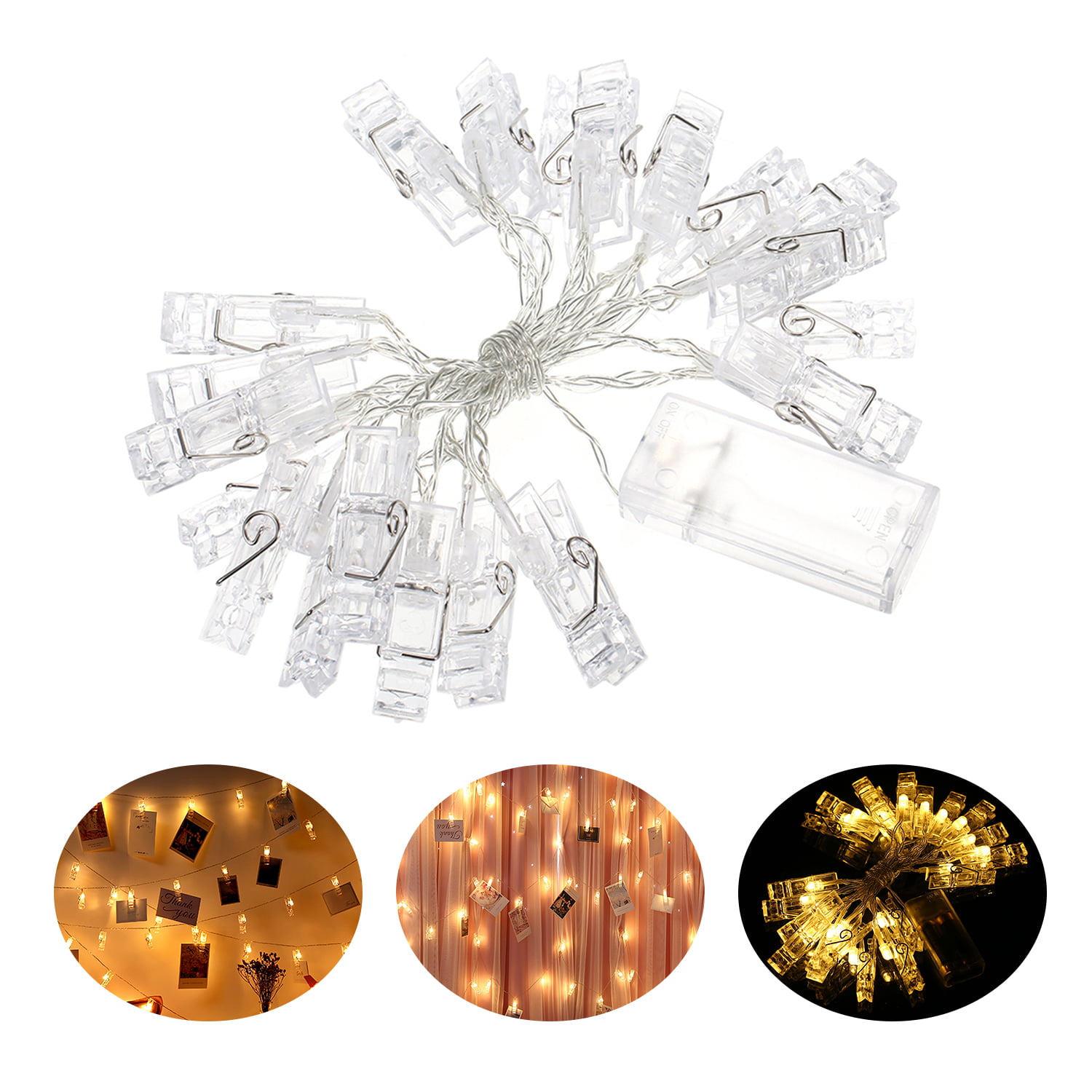 2 Fairy String 60 LED 6M Battery Operated with 8 Lighting Modes 8 Mode Timer CW 