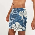 thumbnail image 5 of guisaled Mens Swim Trunks With Liner Men' Swim Trunks 7 Inch Summer Hawaiian Swim Shorts Bathing Suit Quick Dry Elastic Waist Beach Shorts With Pockets, 5 of 6