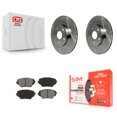 thumbnail image 1 of Transit Auto Front Disc Brake Rotors and Semi-Metallic Pads Kit for Car 2001-2003 Toyota RAV4 BATTERY EV (EV BEV) engine K8S-100303, 1 of 11