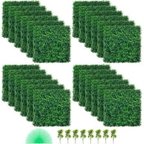 KFFKFF Faux Boxwood Panel UV 24pcs, Boxwood Hedge Wall Panels, Synthetic Grass Wall 20" X 20" 4 cm, Green Grass Wall, Imitation Hedge for Decoration, Privacy Barrier for Indoor, Outdoor, Garden
