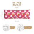 thumbnail image 2 of Body Pillow Cover - Soft Body Pillow Pillowcase, Cute Pig Sunflower Flowers Breathable Long Body Pillow Case Cover with Invisible Zipper 20x60in, 2 of 5