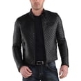 thumbnail image 2 of Men's Genuine Lambskin Leather Jacket Slim fit Motorcycle jacket A064, 2 of 4