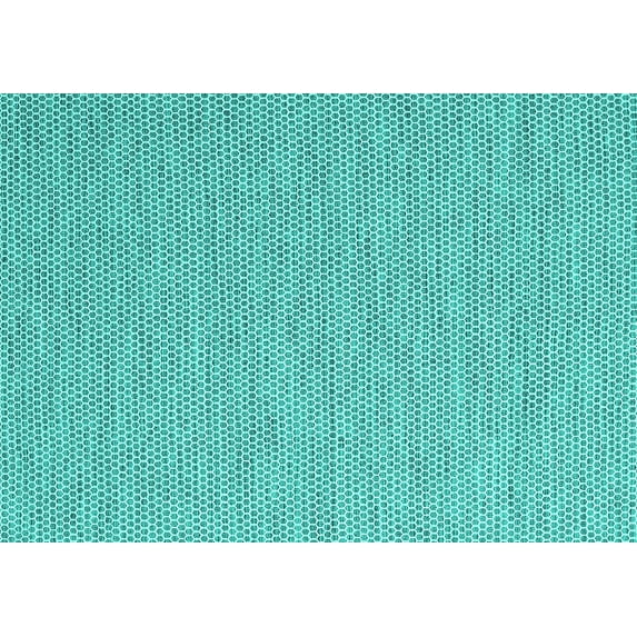 Ahgly Company Indoor Rectangle Abstract Turquoise Blue Contemporary Area Rugs, 8' x 10'