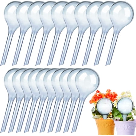 20 Pcs Plant Watering Globes Automatic Watering Bulbs Clear Self-Watering Globes Self-Watering Stakes Balls Garden Water Device Vacation Houseplant Waterer Flower Water Drip Irrigationdevice,Small