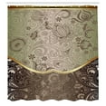 thumbnail image 2 of Ambesonne Eastern Shower Curtain, Oriental Abstract Floral, 69"Wx70"L, Pale Sage, 2 of 4