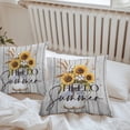 thumbnail image 7 of Waterproof Throw Pillow Covers Set of 2, 24x24 Inch Spring Sunflowers Decorative Pillowcases Outdoor Pillow Slip Cushion Covers Set for Couch Tent Summer Blossoming Botanical Floral, 7 of 7