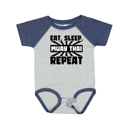 

Inktastic Eat Sleep Muay Thai Repeat Boys or Girls Baby Bodysuit