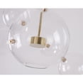 thumbnail image 4 of Bethel A Clear Bubble Glass Led Chandelier With Gold & Black Hardware, 4 of 6